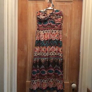 Girls Long Patterned Dress